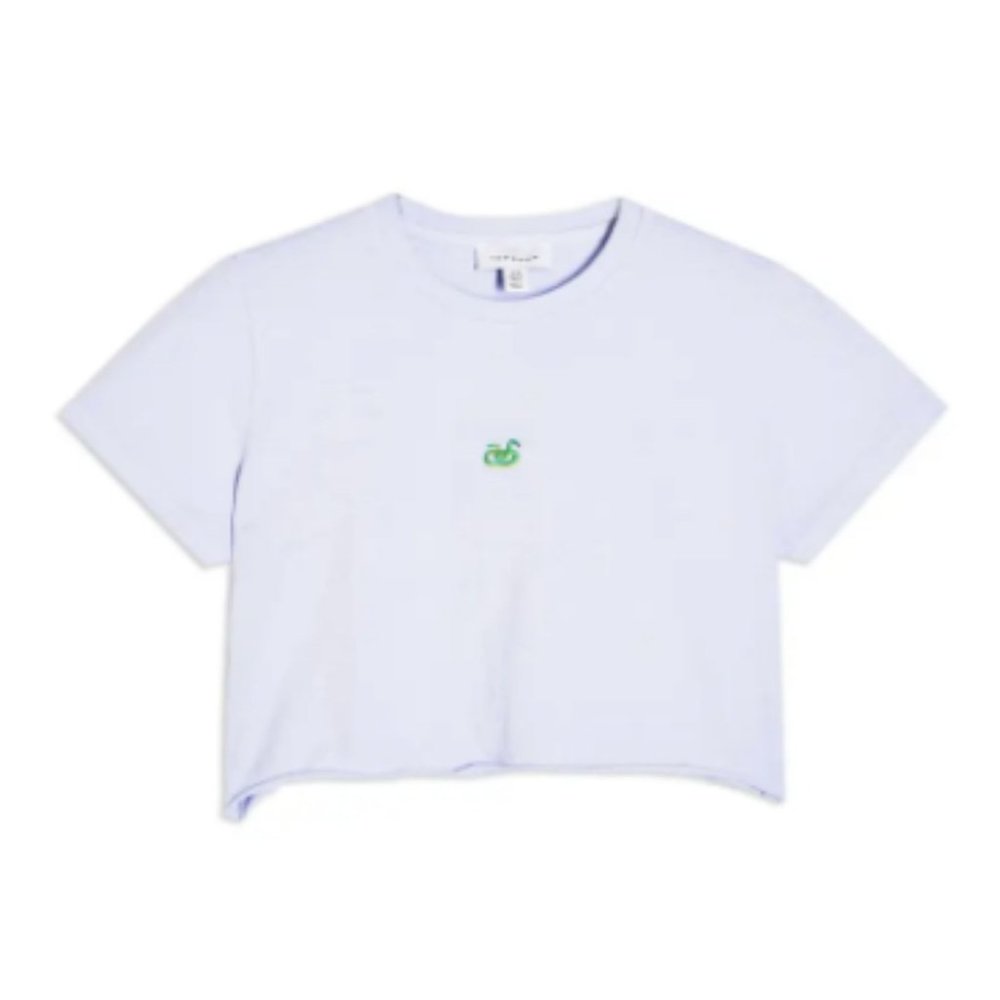 Purple Crop Top Snake T-shirt Multi Size New - Picture 5 of 6